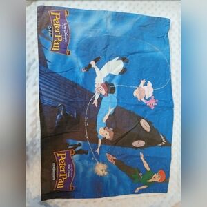 Vintage Peter Pan Glow in thr Dark Pillowcase Disney VHS Cover
